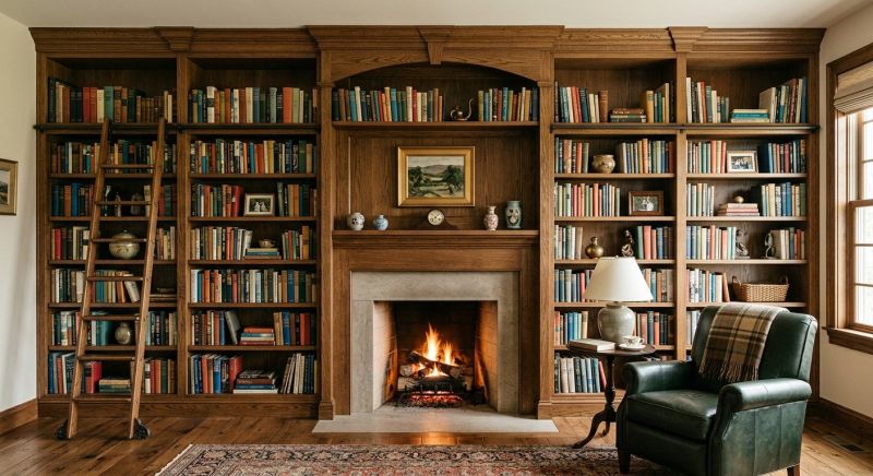 Fireplace Cabinet Installation in Durham, NC